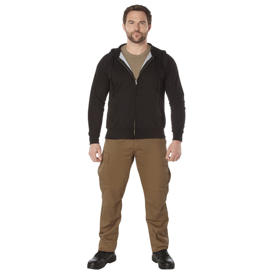 Thermal Lined Zipper Hoodie Hooded Sweatshirt