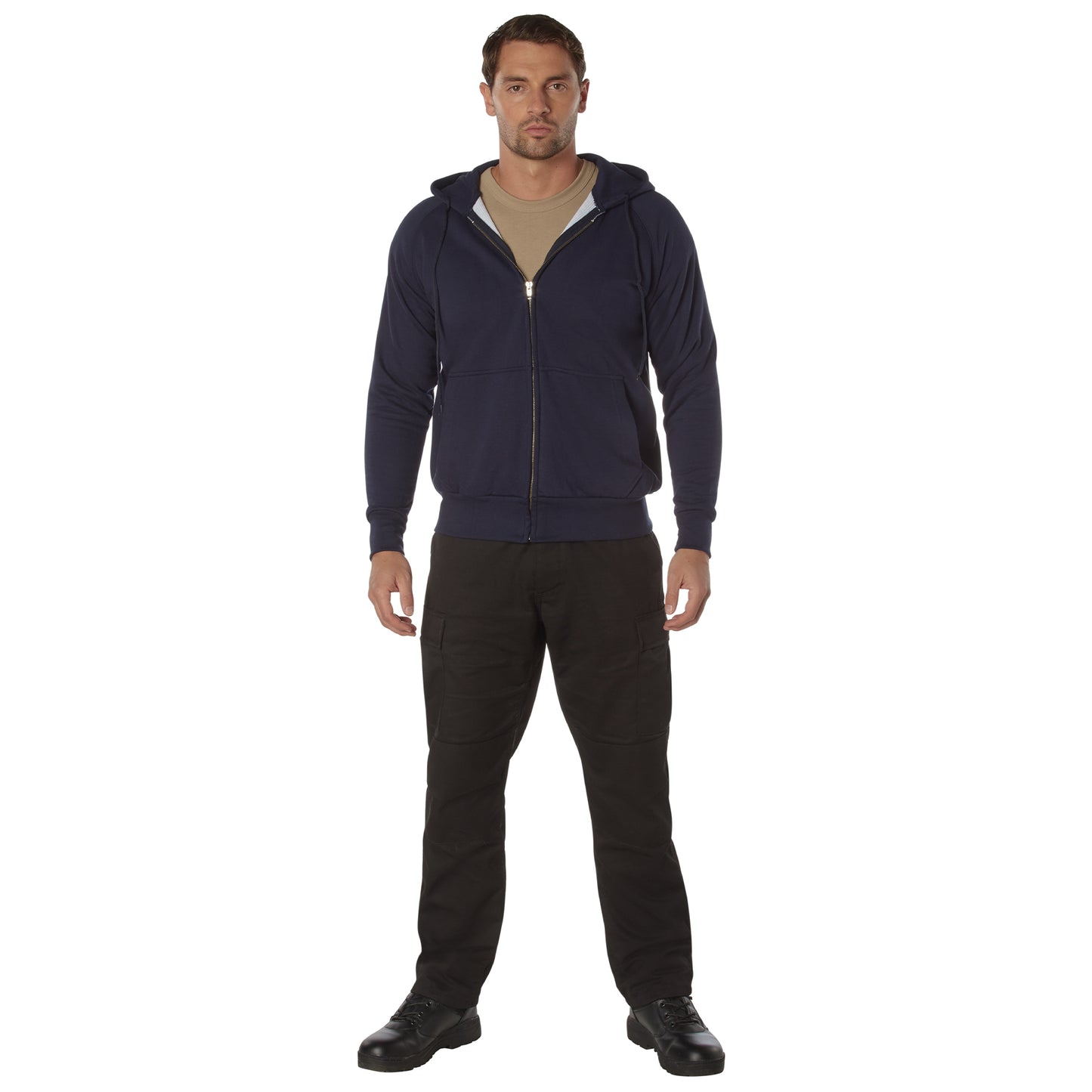 Thermal Lined Zipper Hoodie Hooded Sweatshirt