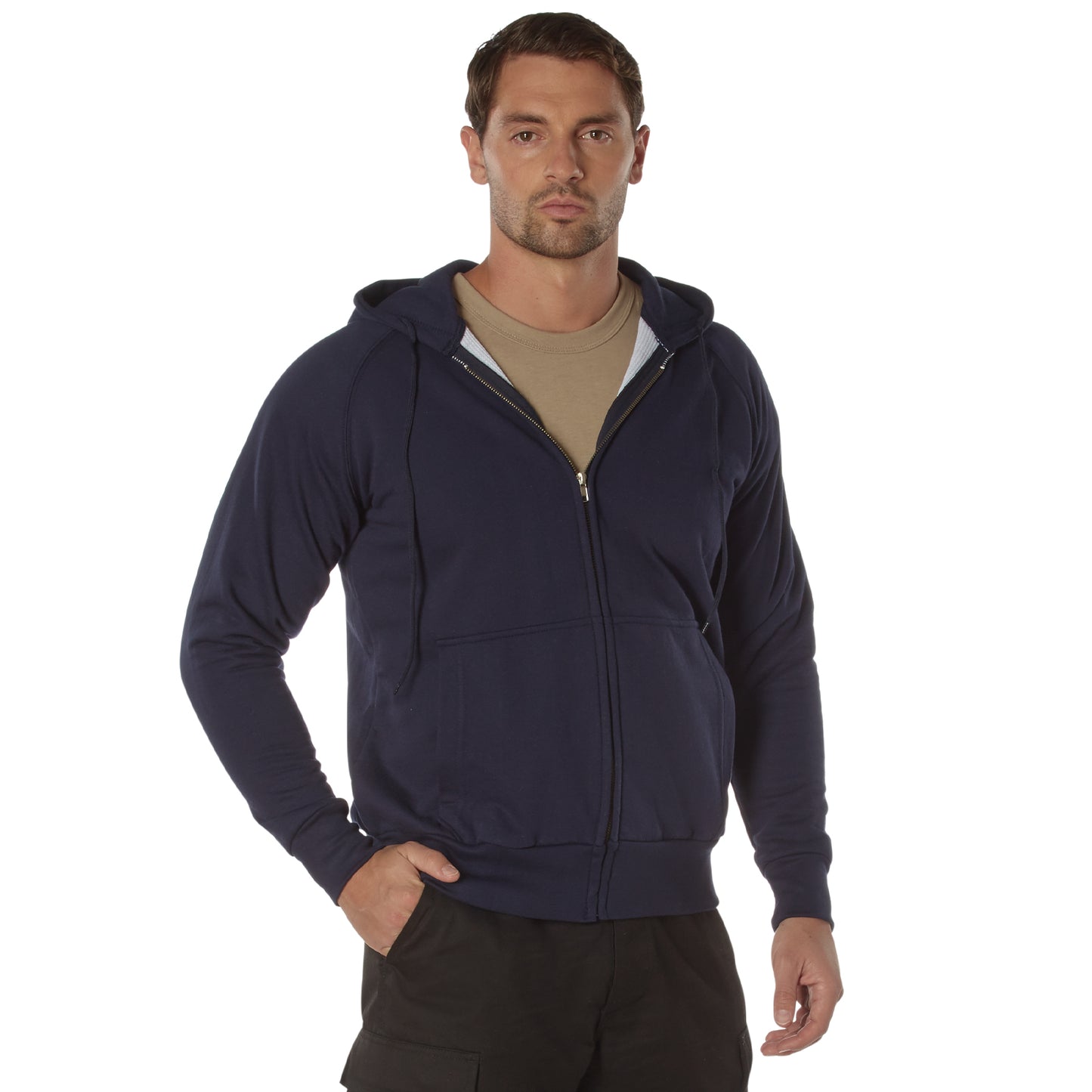 Thermal Lined Zipper Hoodie Hooded Sweatshirt