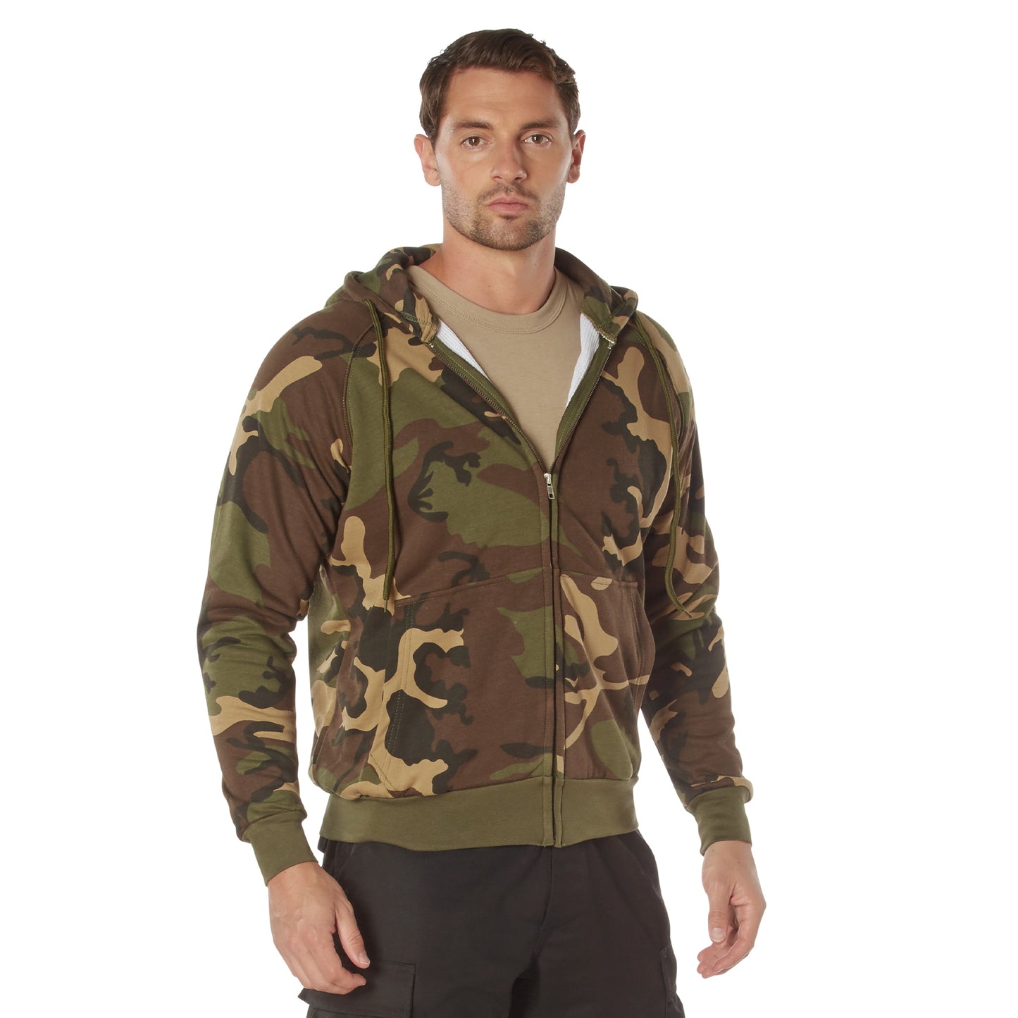 Thermal Lined Zipper Hoodie Hooded Sweatshirt