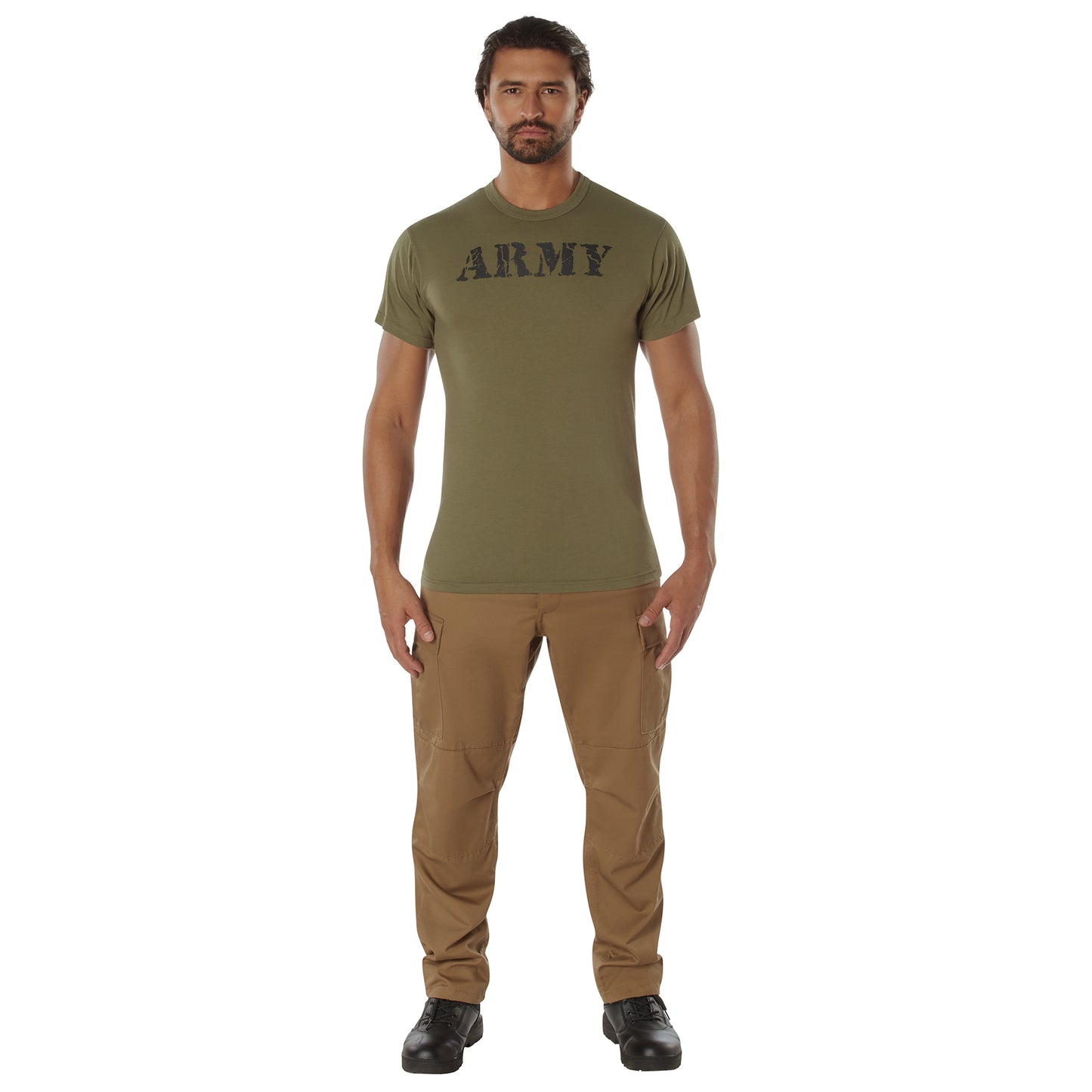 Vintage Army T-Shirt Mens Olive Drab OD Gym Undershirt PT Tee Shirt