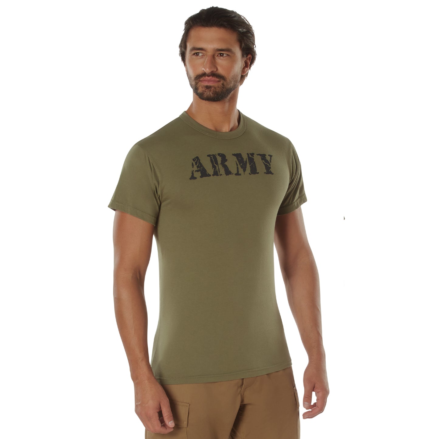 Vintage Army T-Shirt Mens Olive Drab OD Gym Undershirt PT Tee Shirt