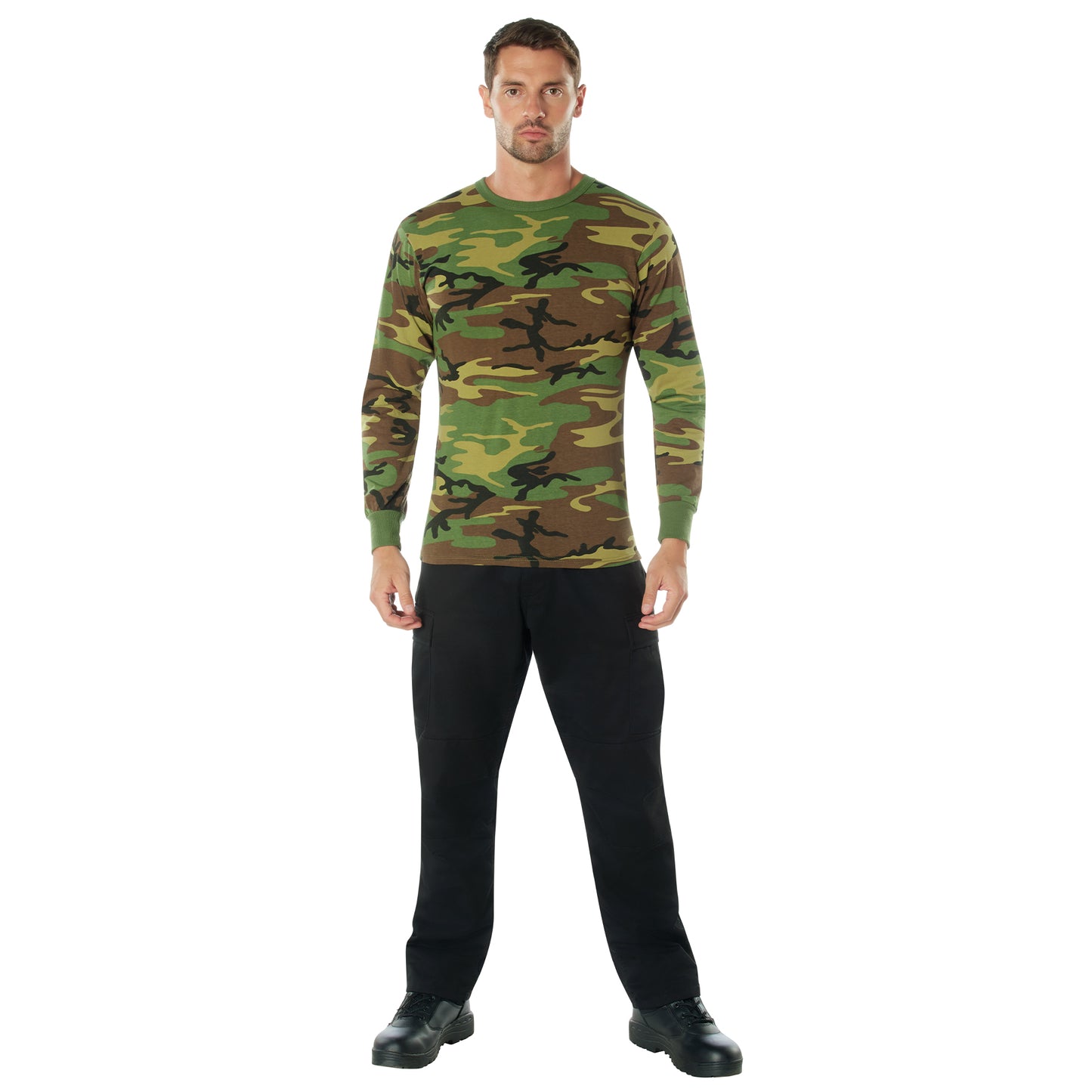 Rothco Woodland Camo Camouflage Long Sleeve T-Shirt