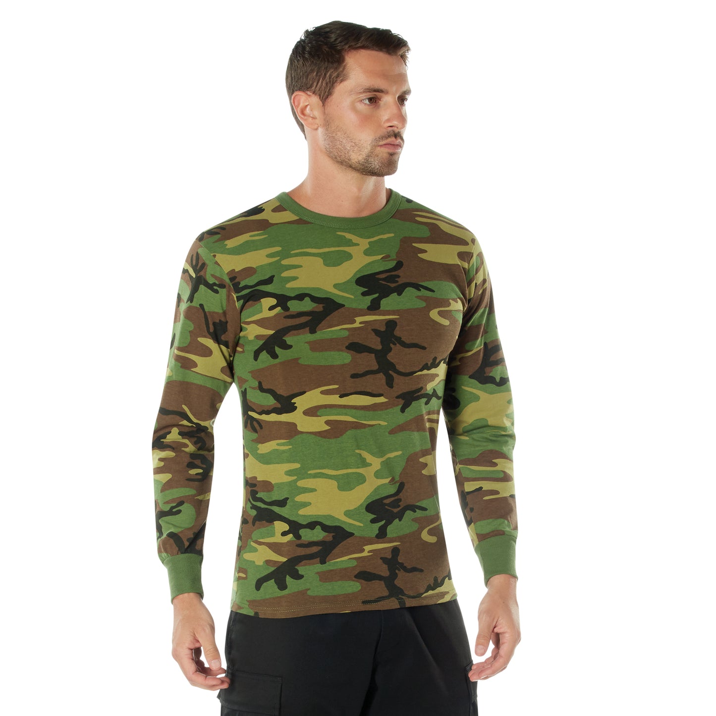 Rothco Woodland Camo Camouflage Long Sleeve T-Shirt