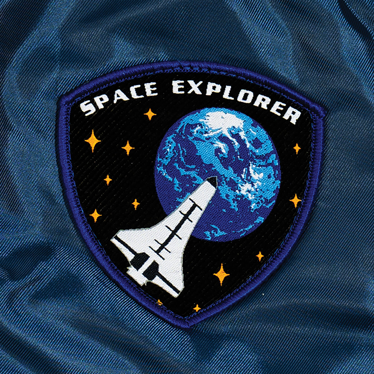 Rothco Kids Navy Blue MA-1 Reversible Flight Jacket With NASA Patches
