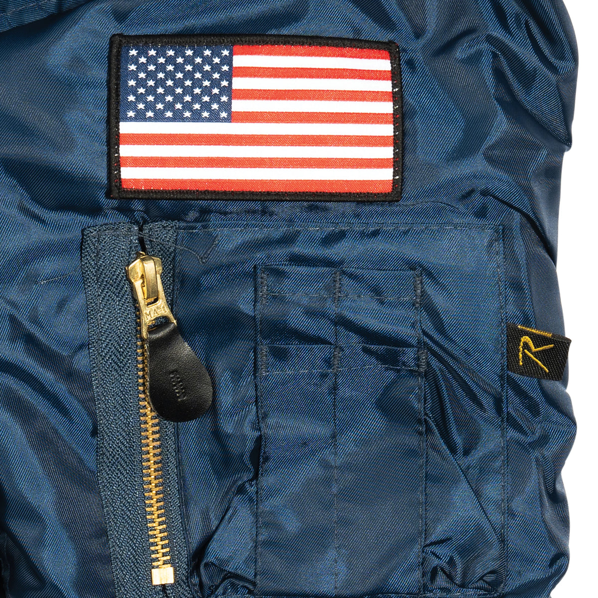 Rothco Kids Navy Blue MA-1 Reversible Flight Jacket With NASA Patches