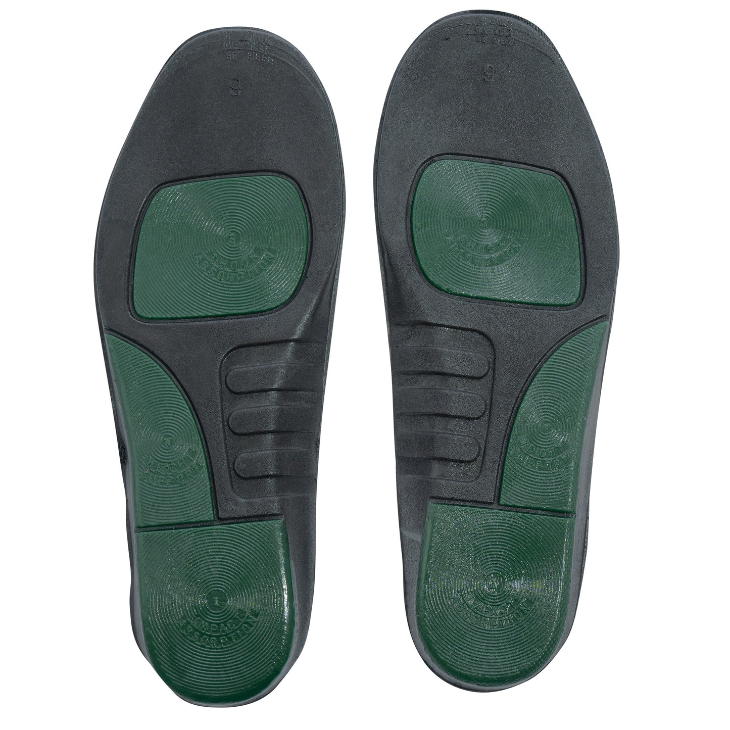 Shoe Insoles - Black Public Boot Saftey Contoured In Soles -All Sizes