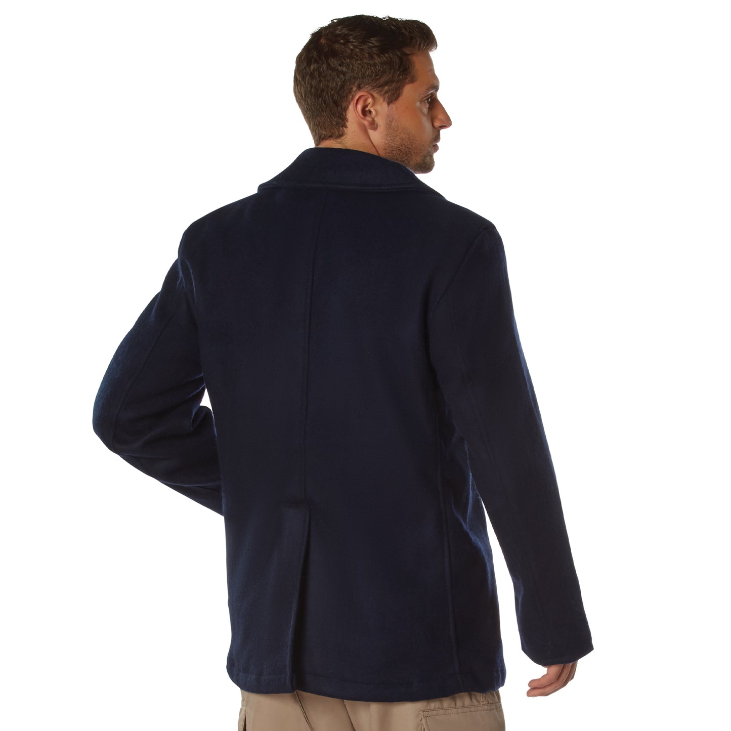 US Navy Type Black Or Navy Blue Wool Blend Peacoat