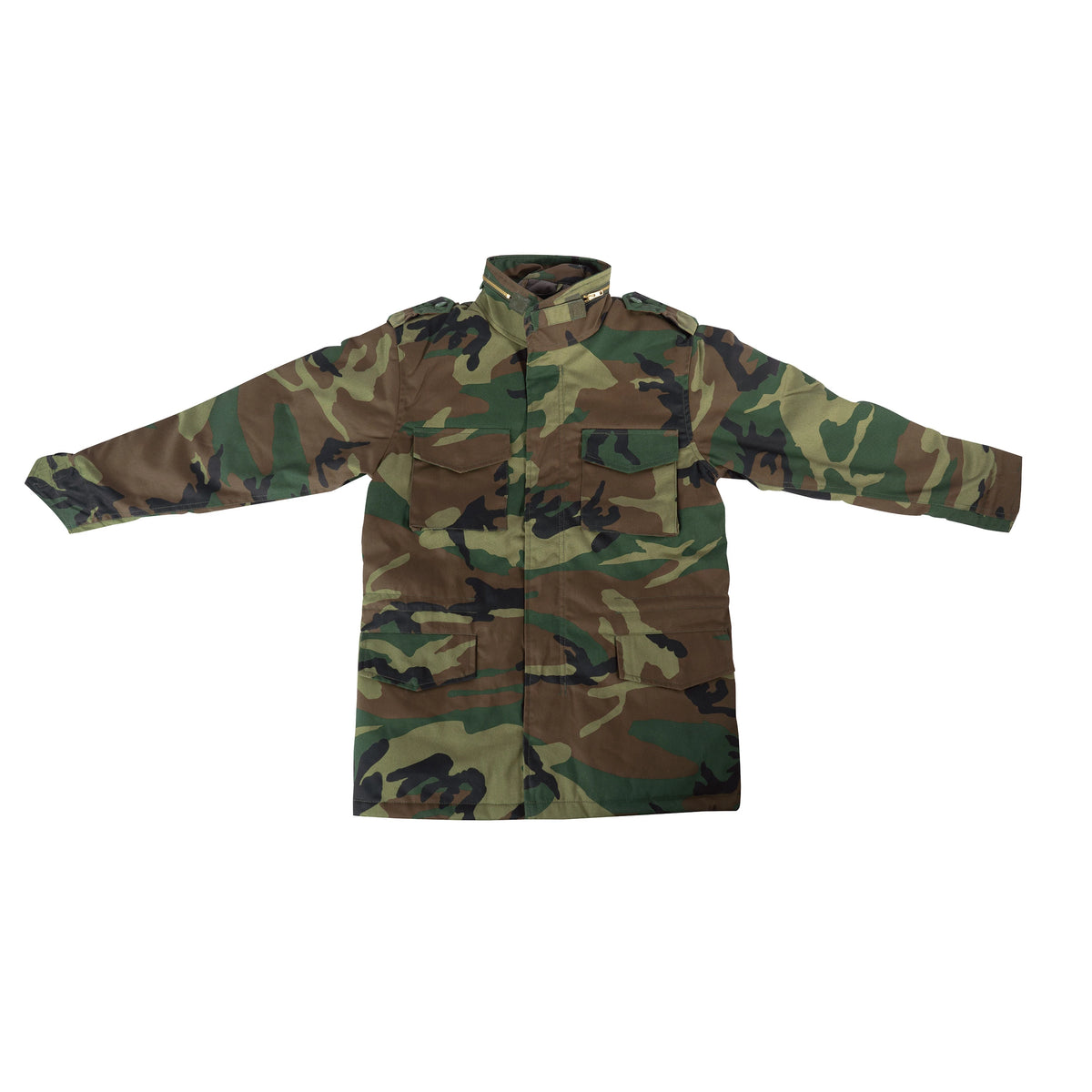 Woodland Camo Kid's M-65 Field Jacket With Built-In Liner Kids Camo Coats