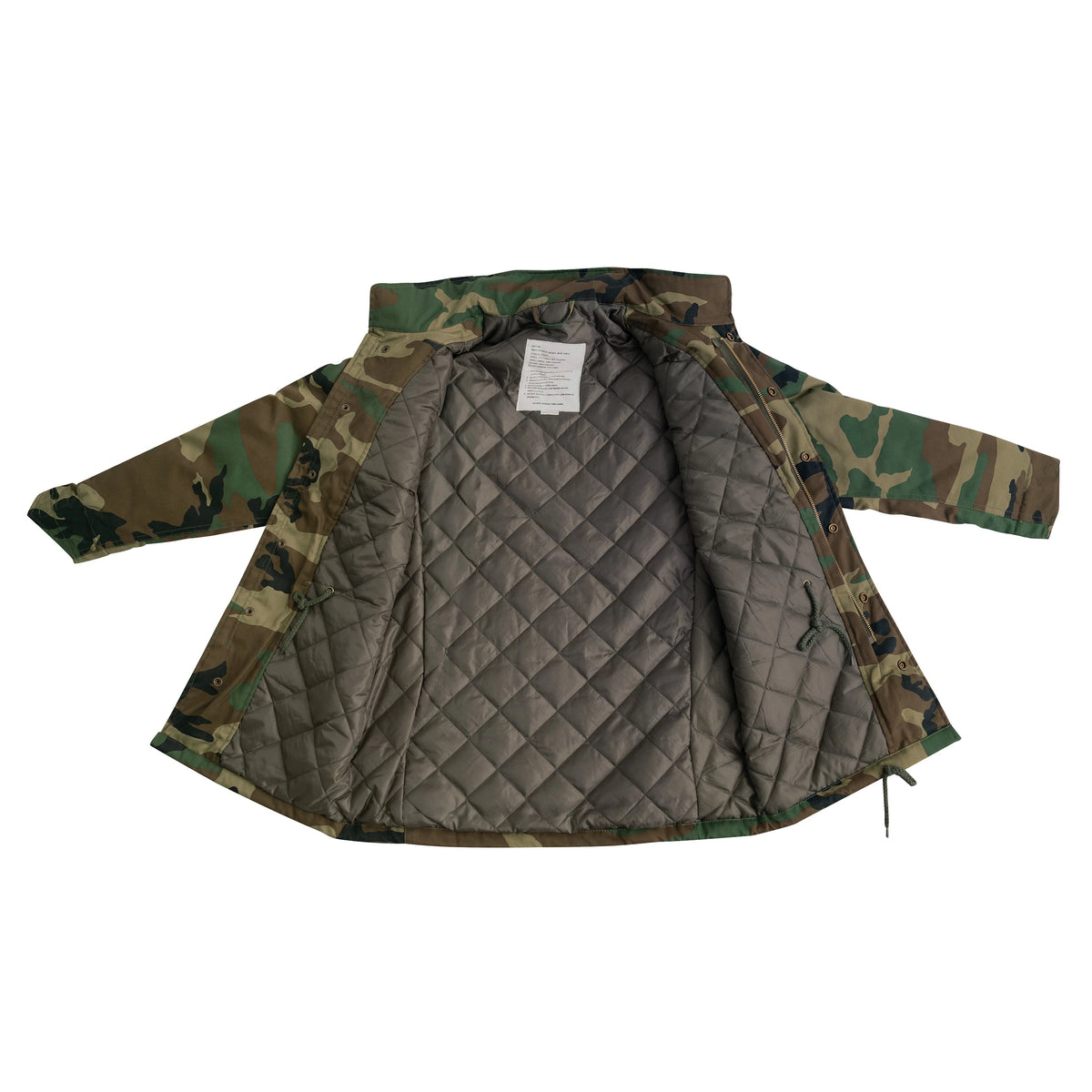 Woodland Camo Kid's M-65 Field Jacket With Built-In Liner Kids Camo Coats