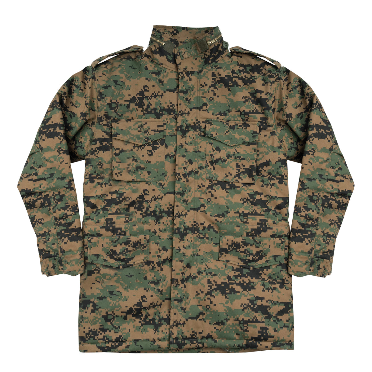 Woodland Camo Kid's M-65 Field Jacket With Built-In Liner Kids Camo Coats