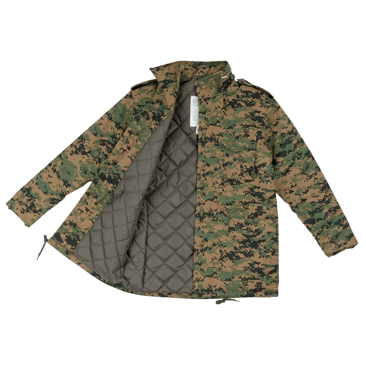 Woodland Camo Kid's M-65 Field Jacket With Built-In Liner Kids Camo Coats