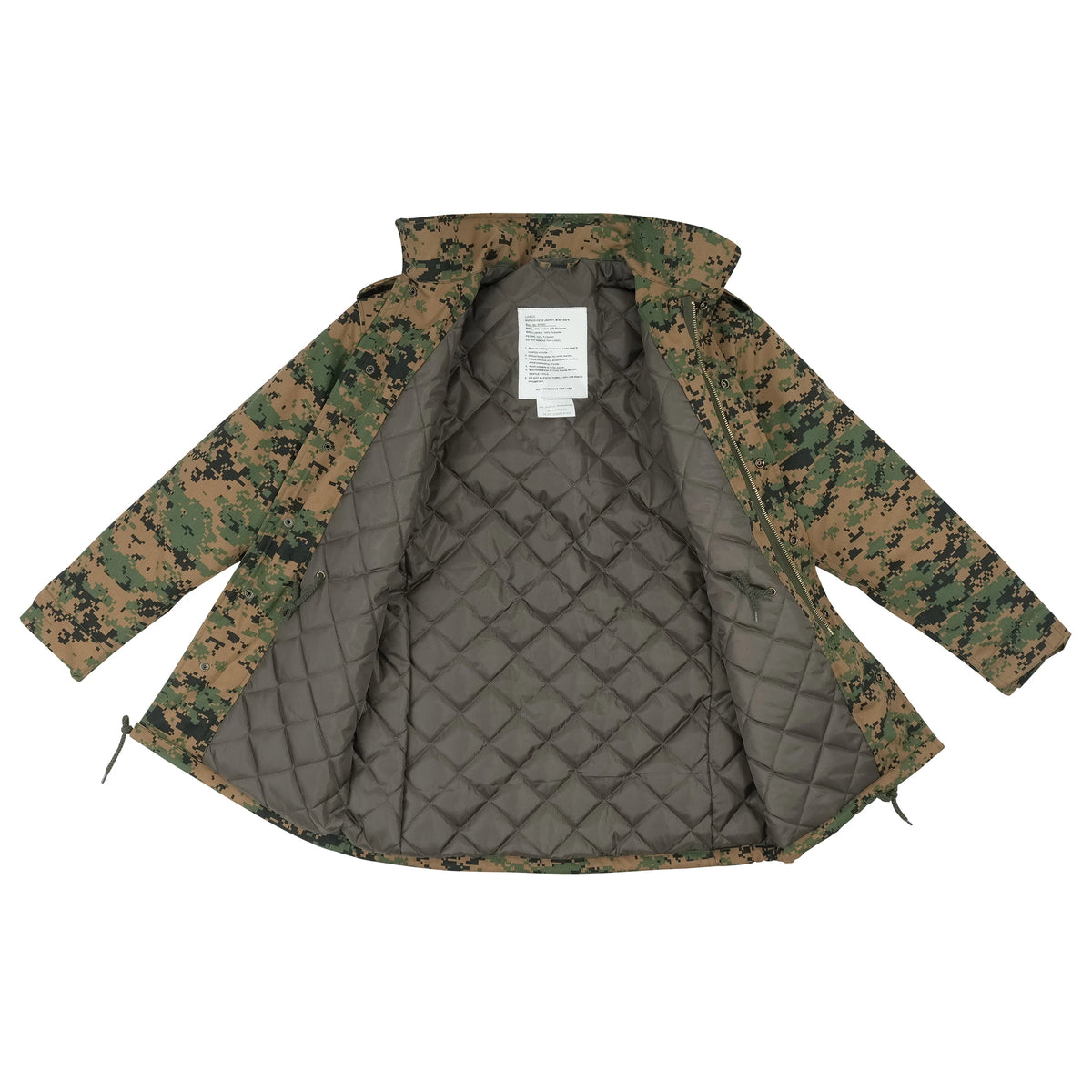 Woodland Camo Kid's M-65 Field Jacket With Built-In Liner Kids Camo Coats
