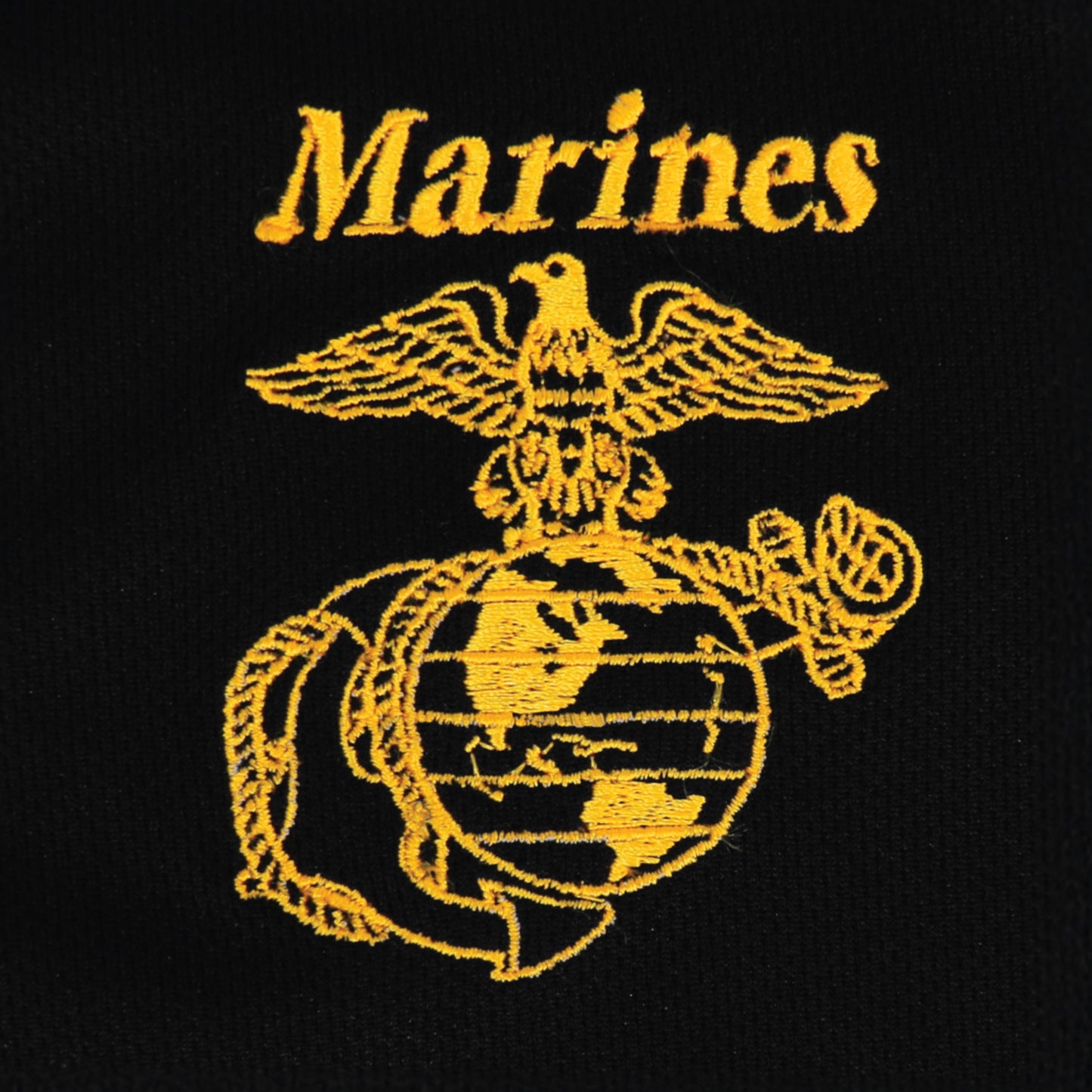 Men's Black Moisture Wicking Tactical Polo With USMC Logo