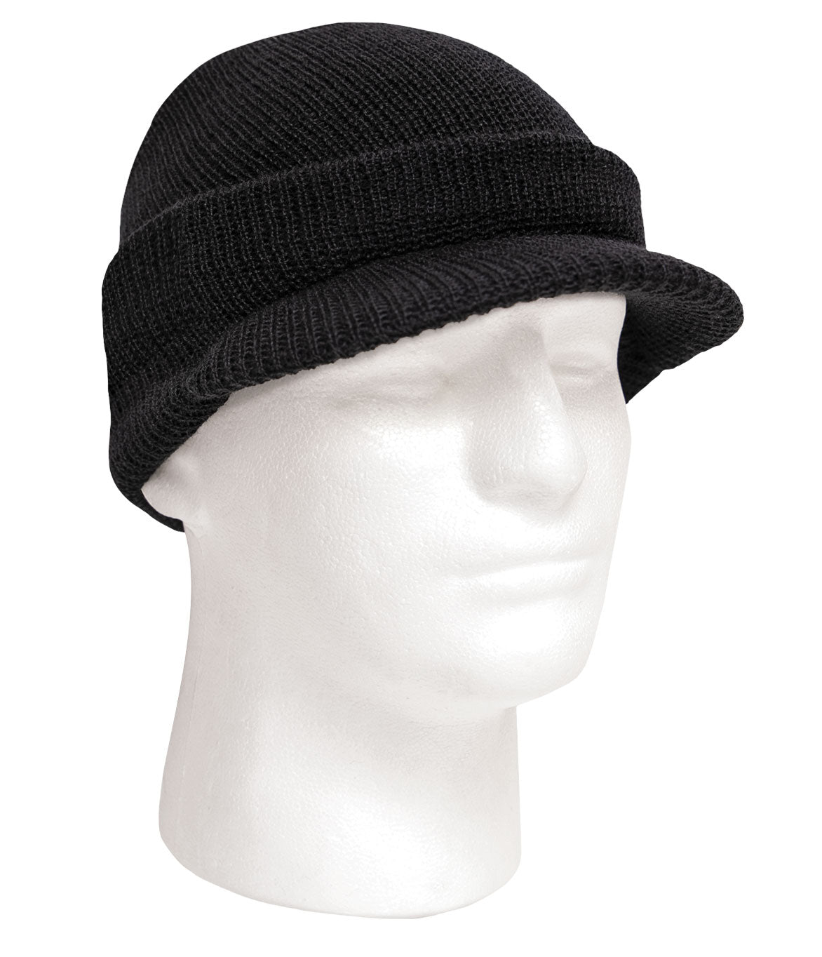 100% Wool Radar Watch Cap with Brim - US Made