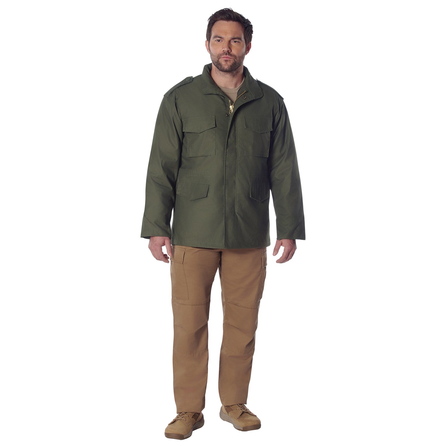 Men's Long Length M-65 Field Jacket in Winter Coat