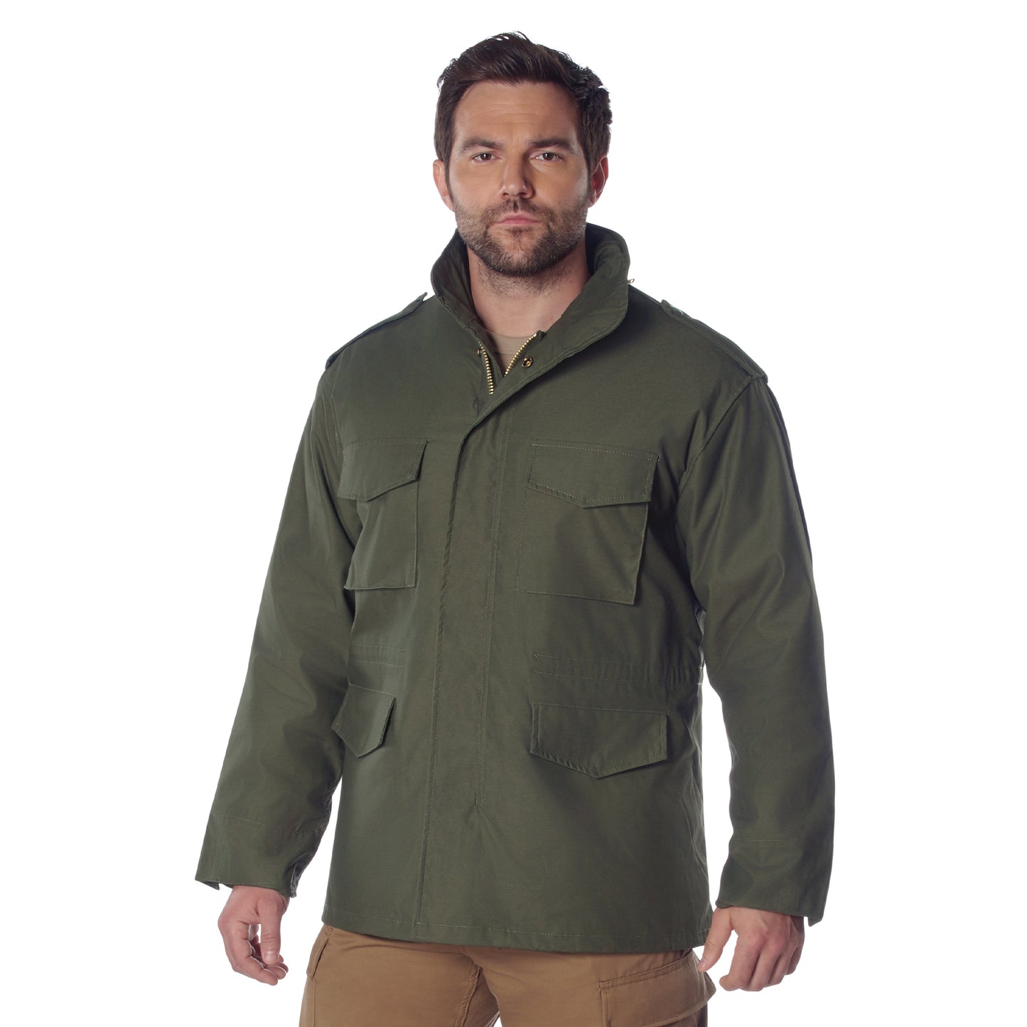 Men's Long Length M-65 Field Jacket in Winter Coat