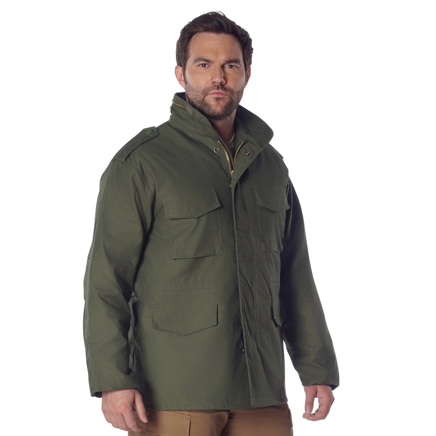 Men's Long Length M-65 Field Jacket in Winter Coat
