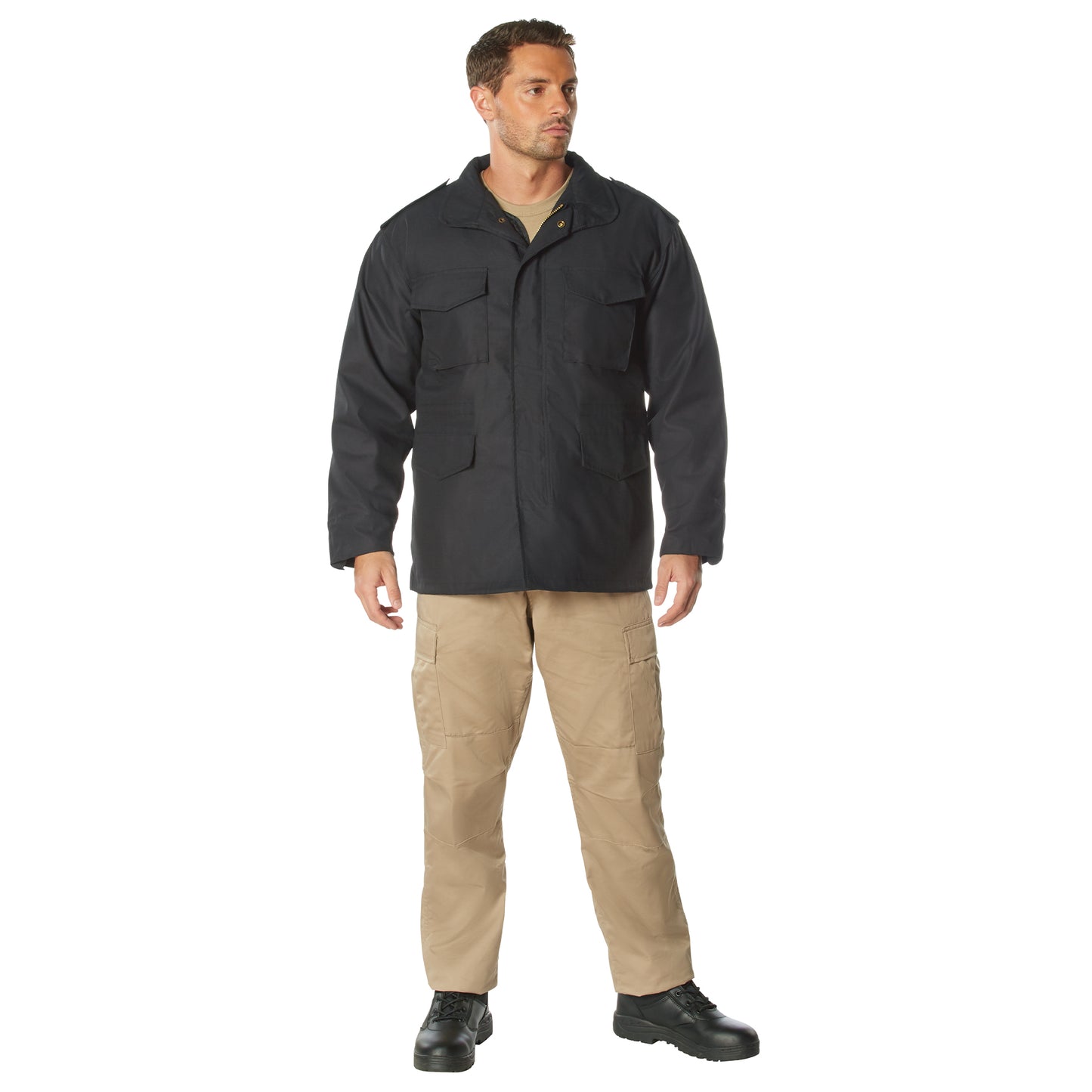 Men's Long Length M-65 Field Jacket in Winter Coat
