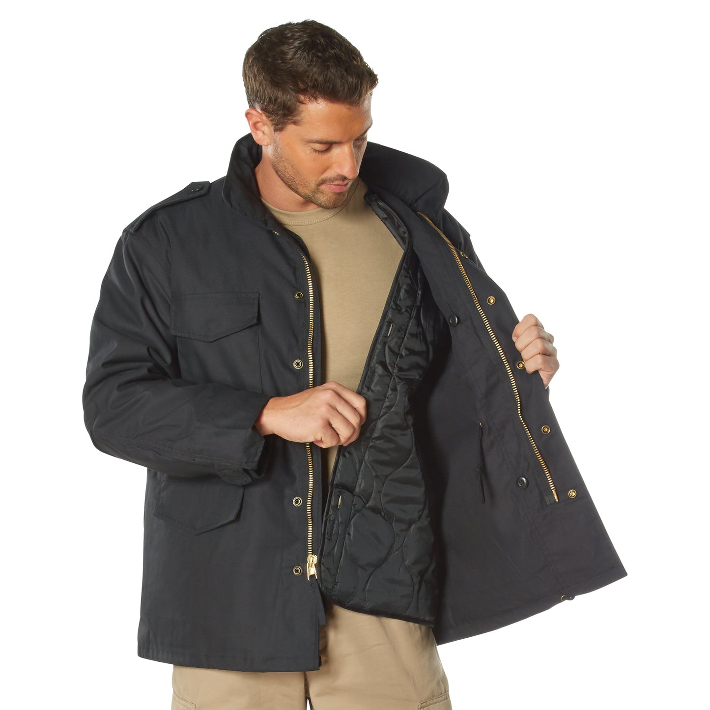 Men's Long Length M-65 Field Jacket in Winter Coat