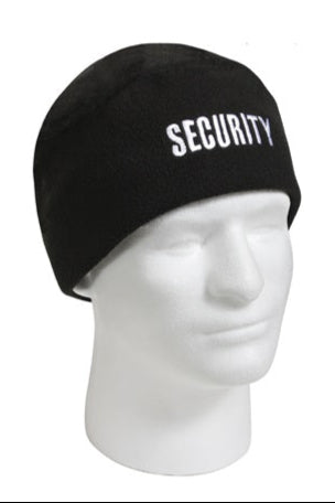 Black Polar Fleece Security Watch Cap Law Enforcement & Public Safety Winter Hat