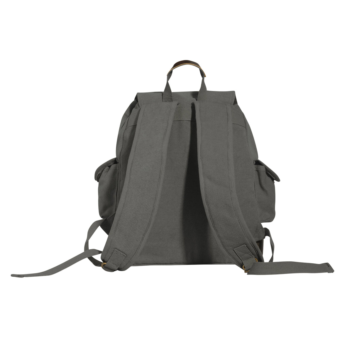 Rothco Vintage Expedition Rucksack - Charcoal Grey Cotton Canvas Backpack 8707