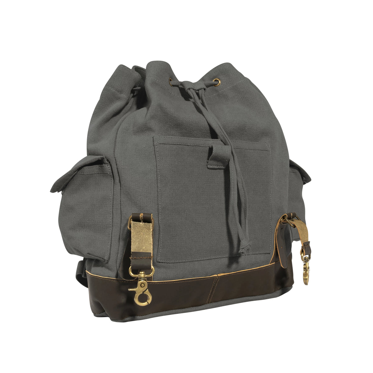 Rothco Vintage Expedition Rucksack - Charcoal Grey Cotton Canvas Backpack 8707