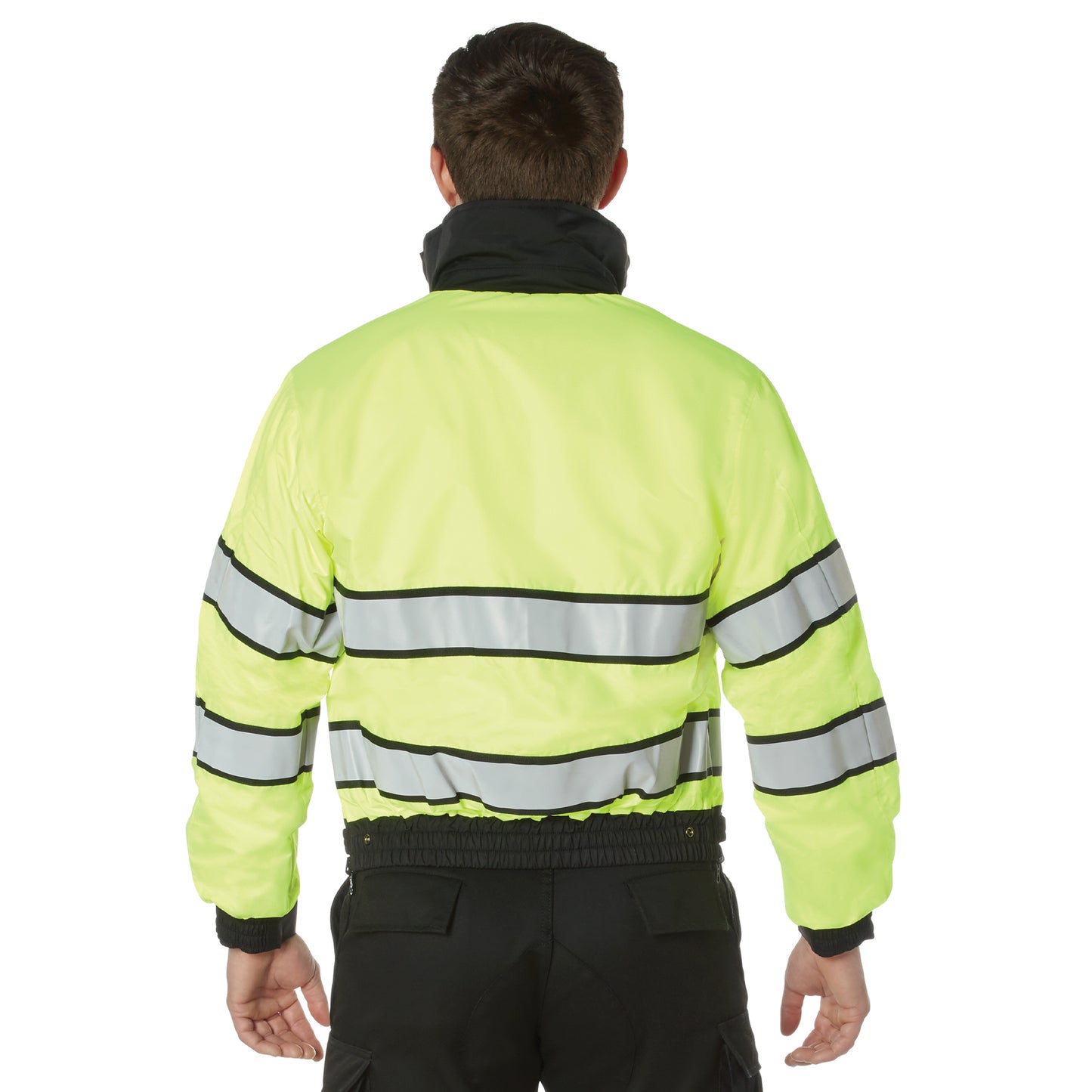 Reversible Hi-Visibility Yellow and Black Uniform Jacket