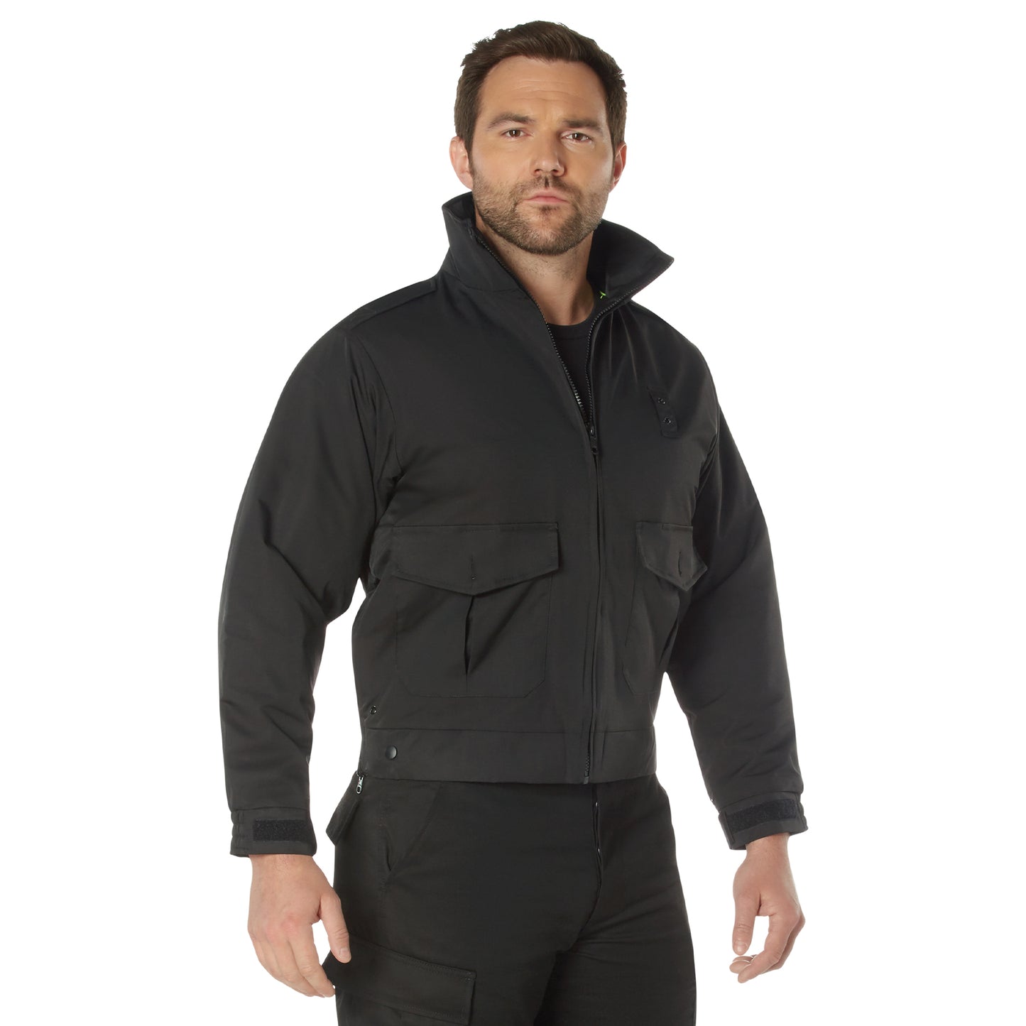 Reversible Hi-Visibility Yellow and Black Uniform Jacket