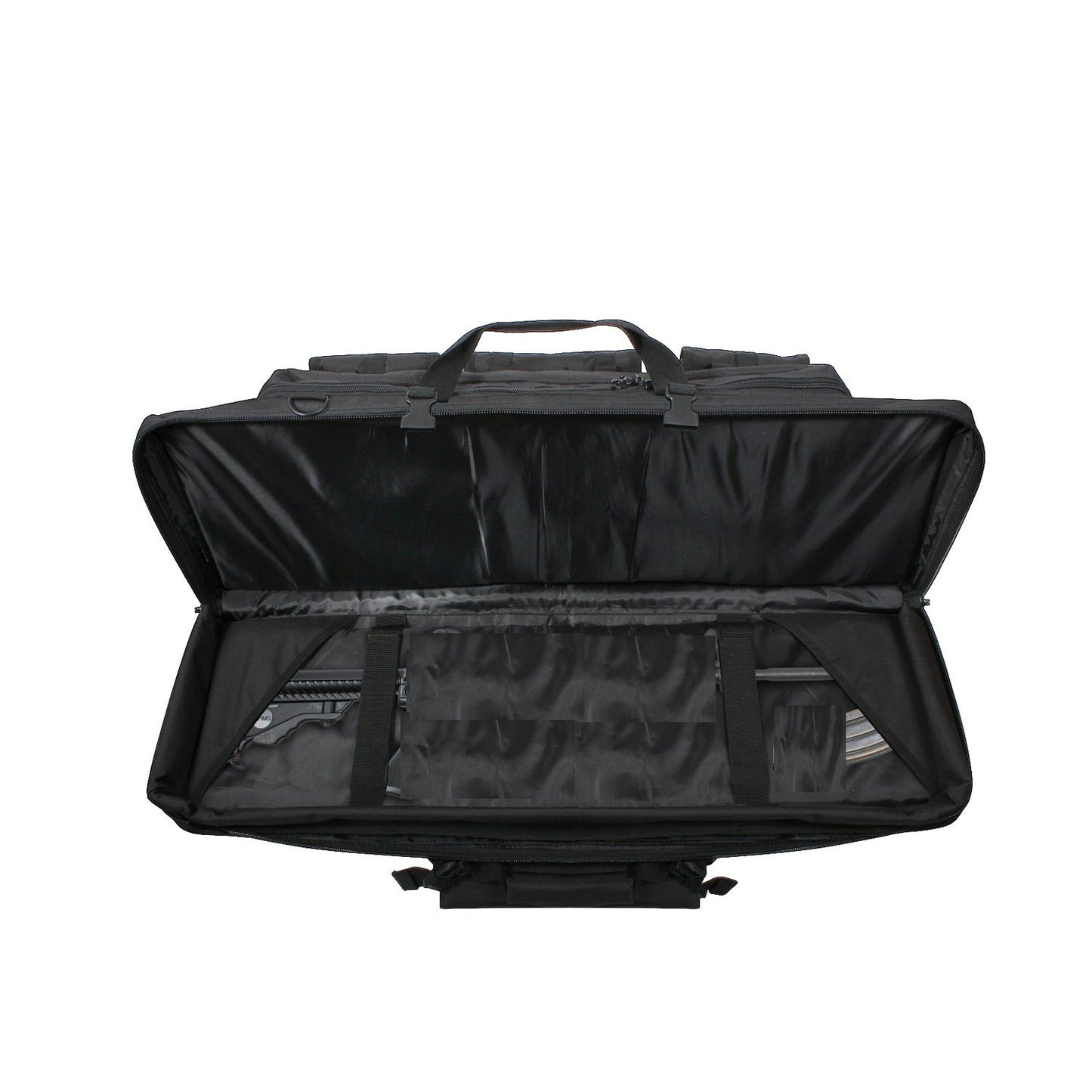Black Case - 36" Tactical Case - Padding, Straps, Pouches - 36"x12"x3"