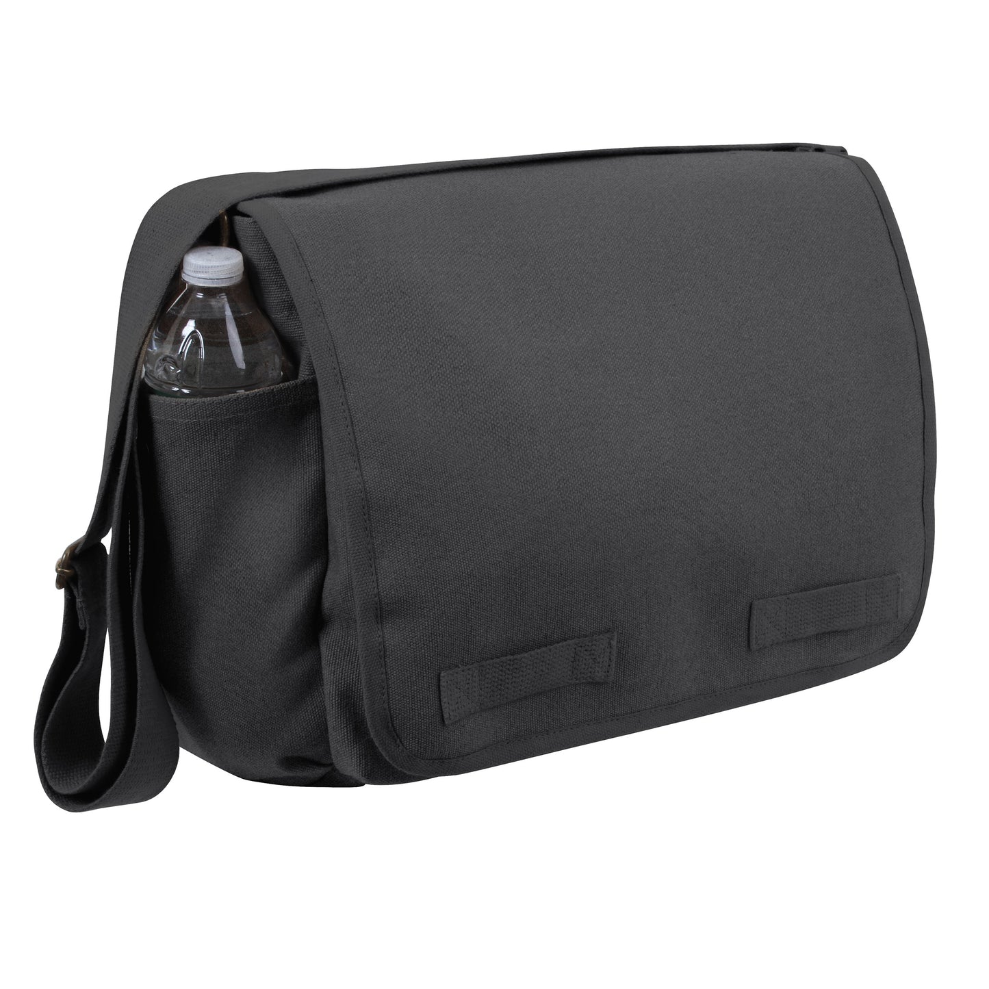 Charcoal Grey Vintage Look Unwashed Canvas Tactical Messenger Bag 15x11x6
