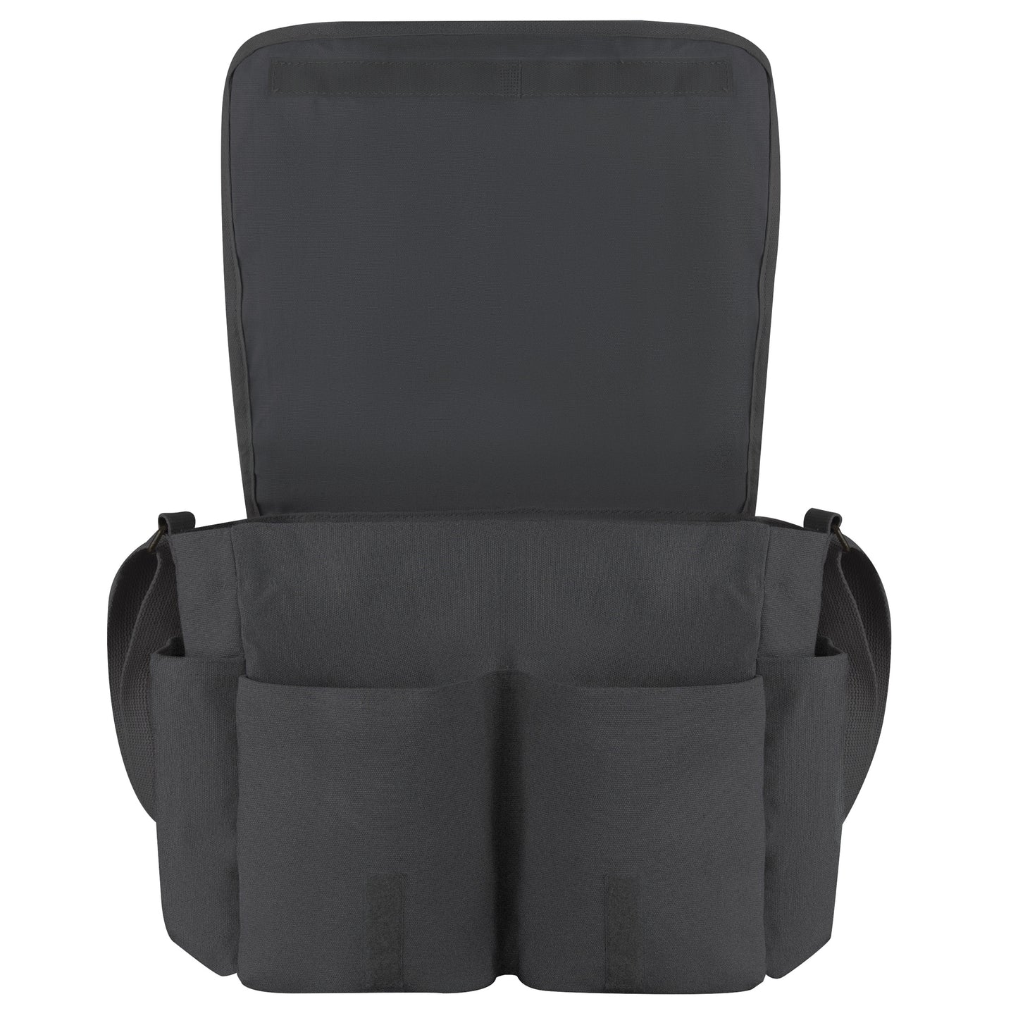 Charcoal Grey Vintage Look Unwashed Canvas Tactical Messenger Bag 15x11x6