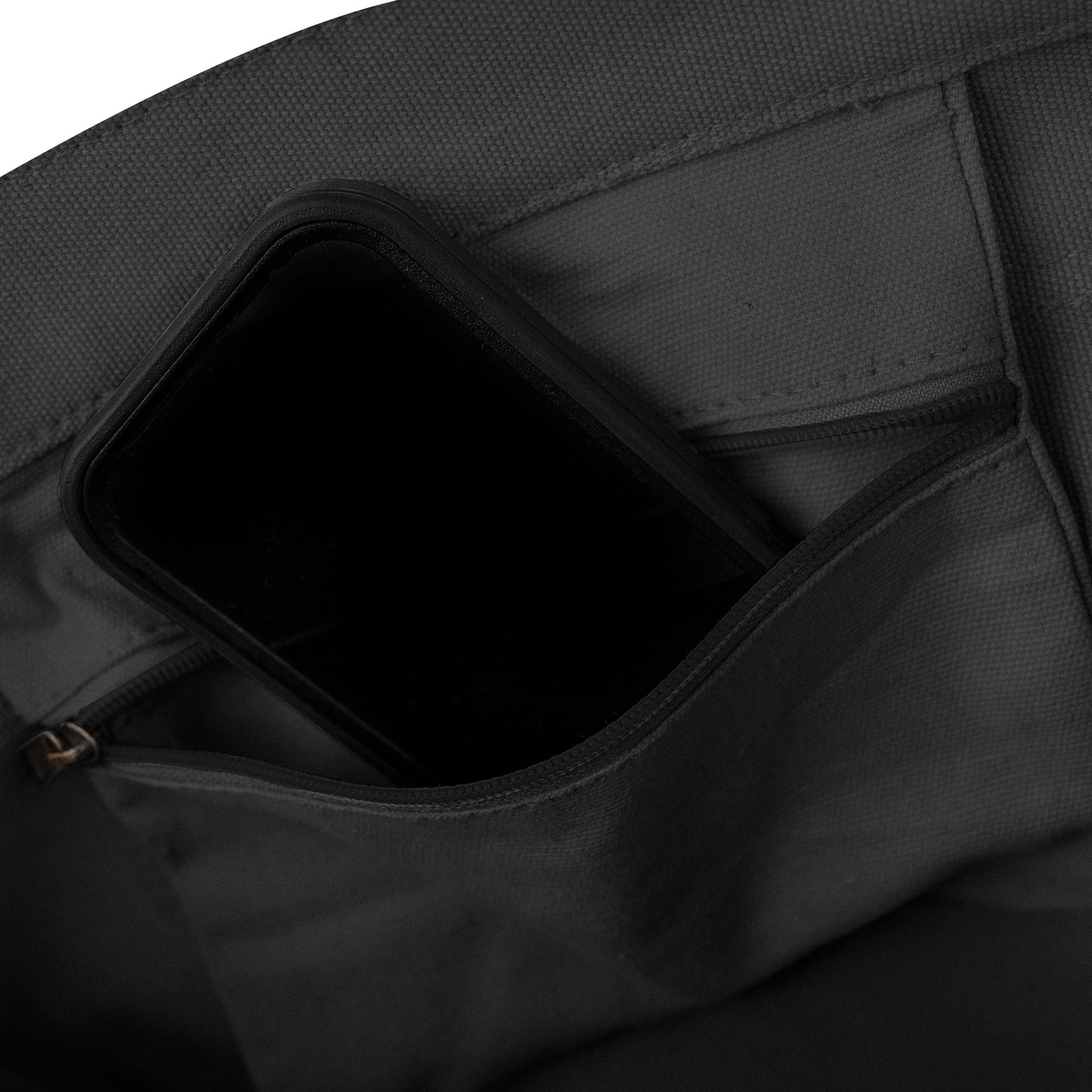 Charcoal Grey Vintage Look Unwashed Canvas Tactical Messenger Bag 15x11x6
