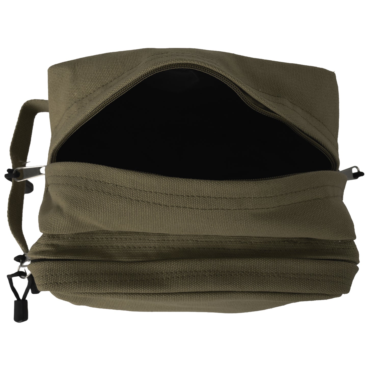 Travel Toiletry Shave Kit Bags - Dual Section Canvas Tourist Shower Packs