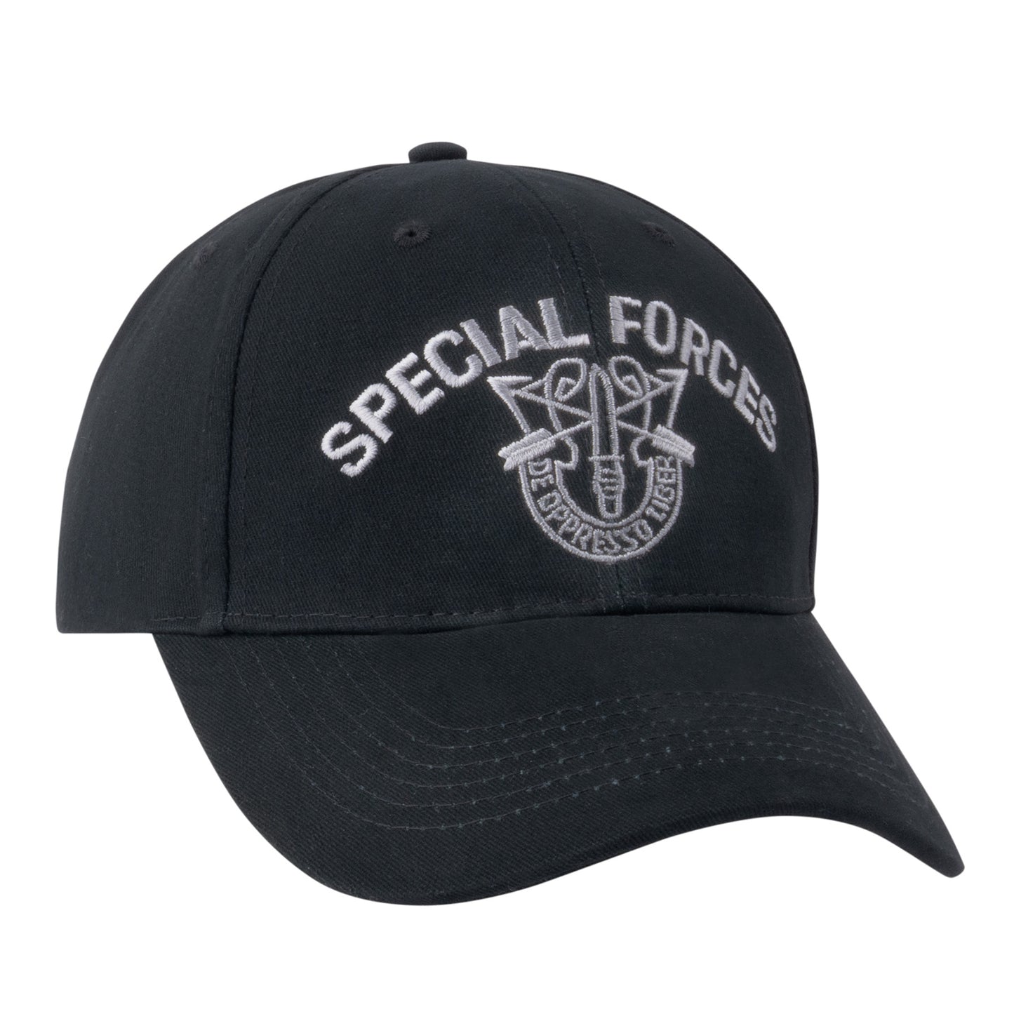 Special Forces Baseball Cap In Black With Embroidered Insignia