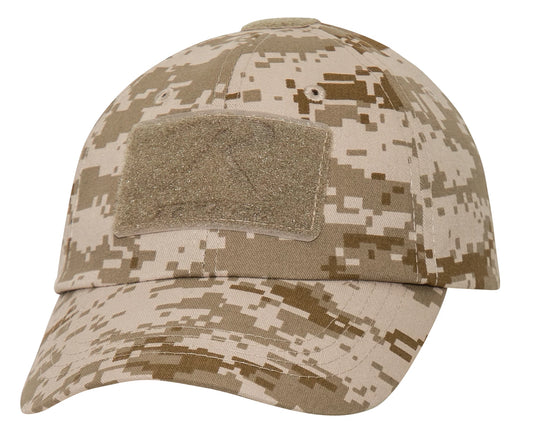 Desert Digital Tan Camouflage Tactical Operator Cap - Patch Area Baseball Hat