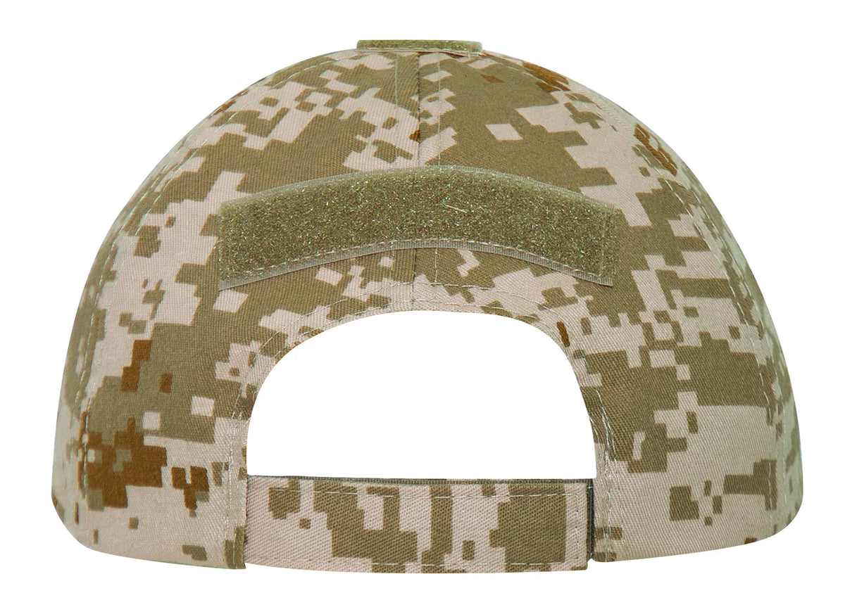 Desert Digital Tan Camouflage Tactical Operator Cap - Patch Area Baseball Hat