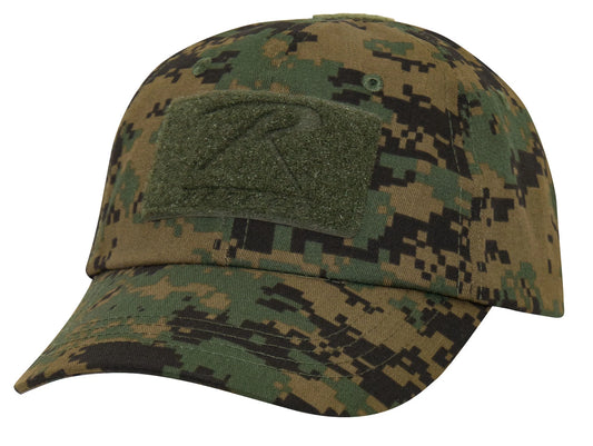 Woodland Digital Camouflage Tactical Operator Cap - Patch Area Baseball Hat
