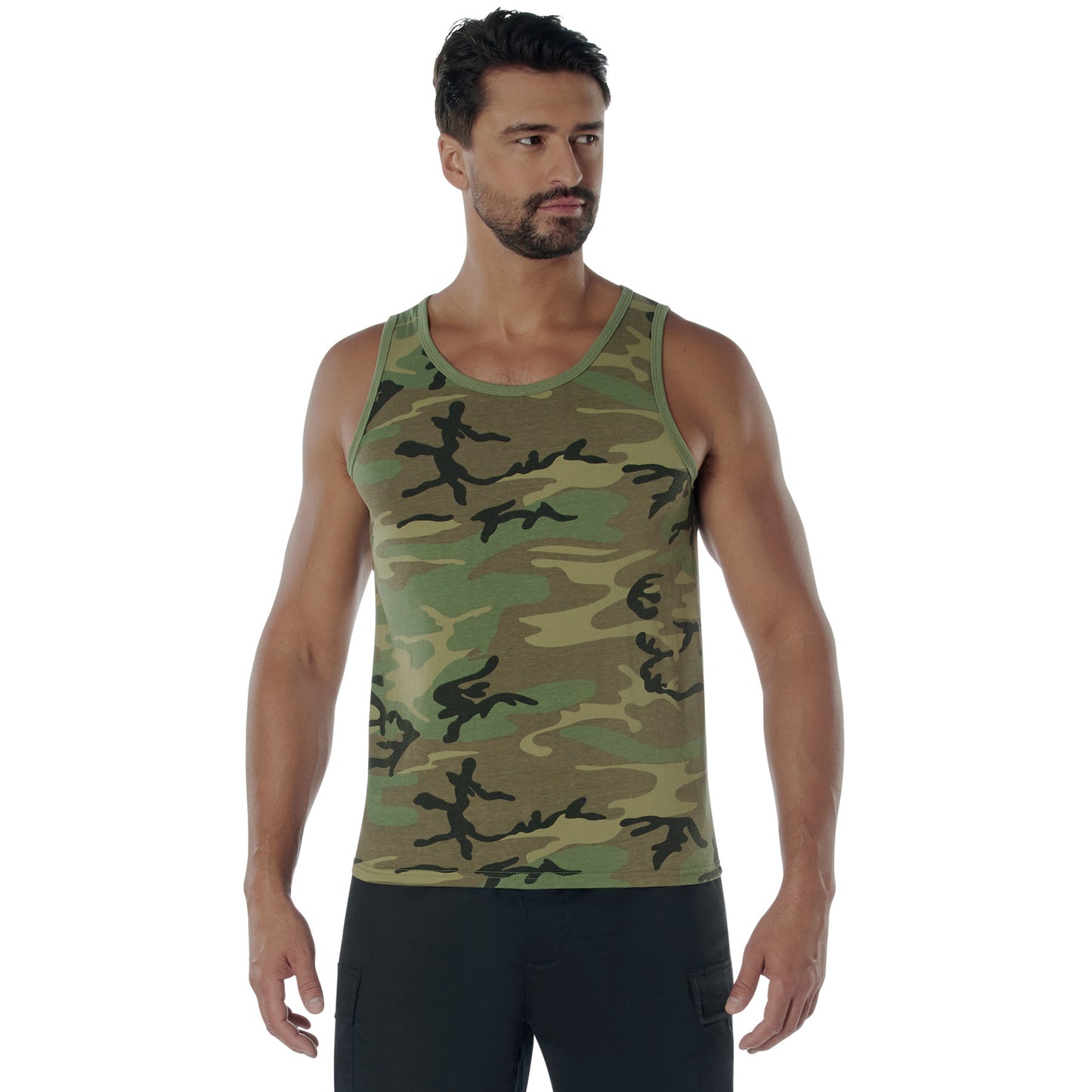 Vintage Woodland Camo Camouflage Tank Top
