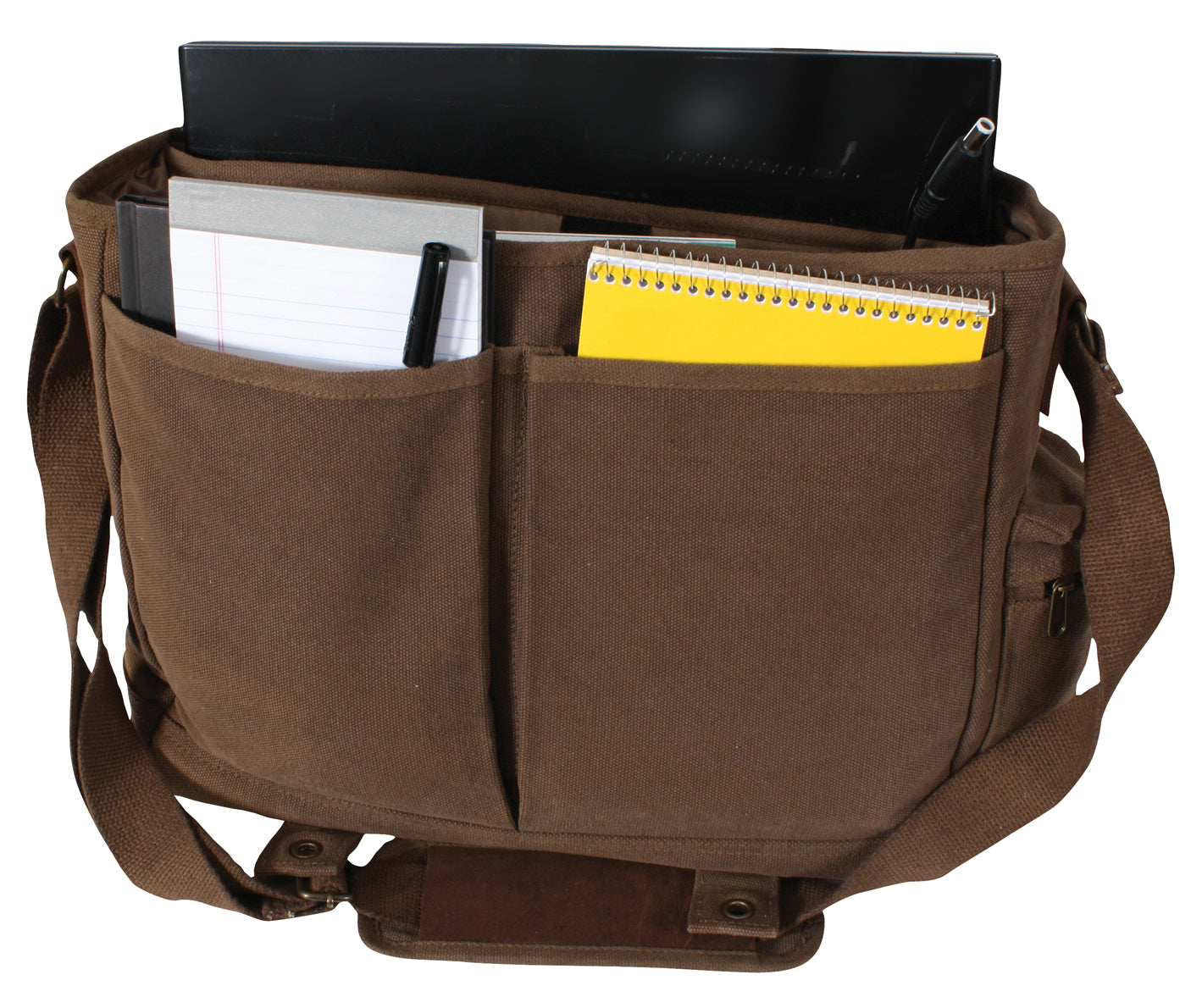 Vintage Pathfinder Laptop Bags - Canvas & Leather Laptops Shoulder Messenger Bag