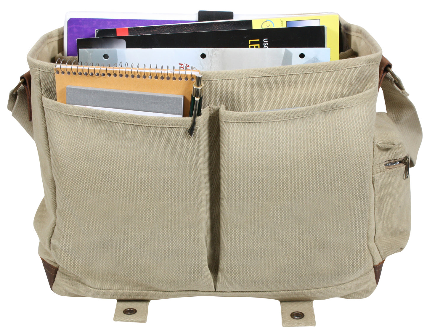 Vintage Pathfinder Laptop Bags - Canvas & Leather Laptops Shoulder Messenger Bag