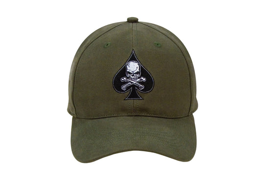 Death Spade - Olive Drab - Black Ink Design Low Profile Baseball Hat