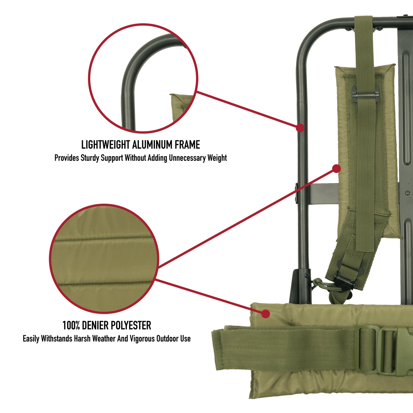 ALICE Pack Aluminum Frame With Attachments - 20" Rothco GI LC-1 Frames