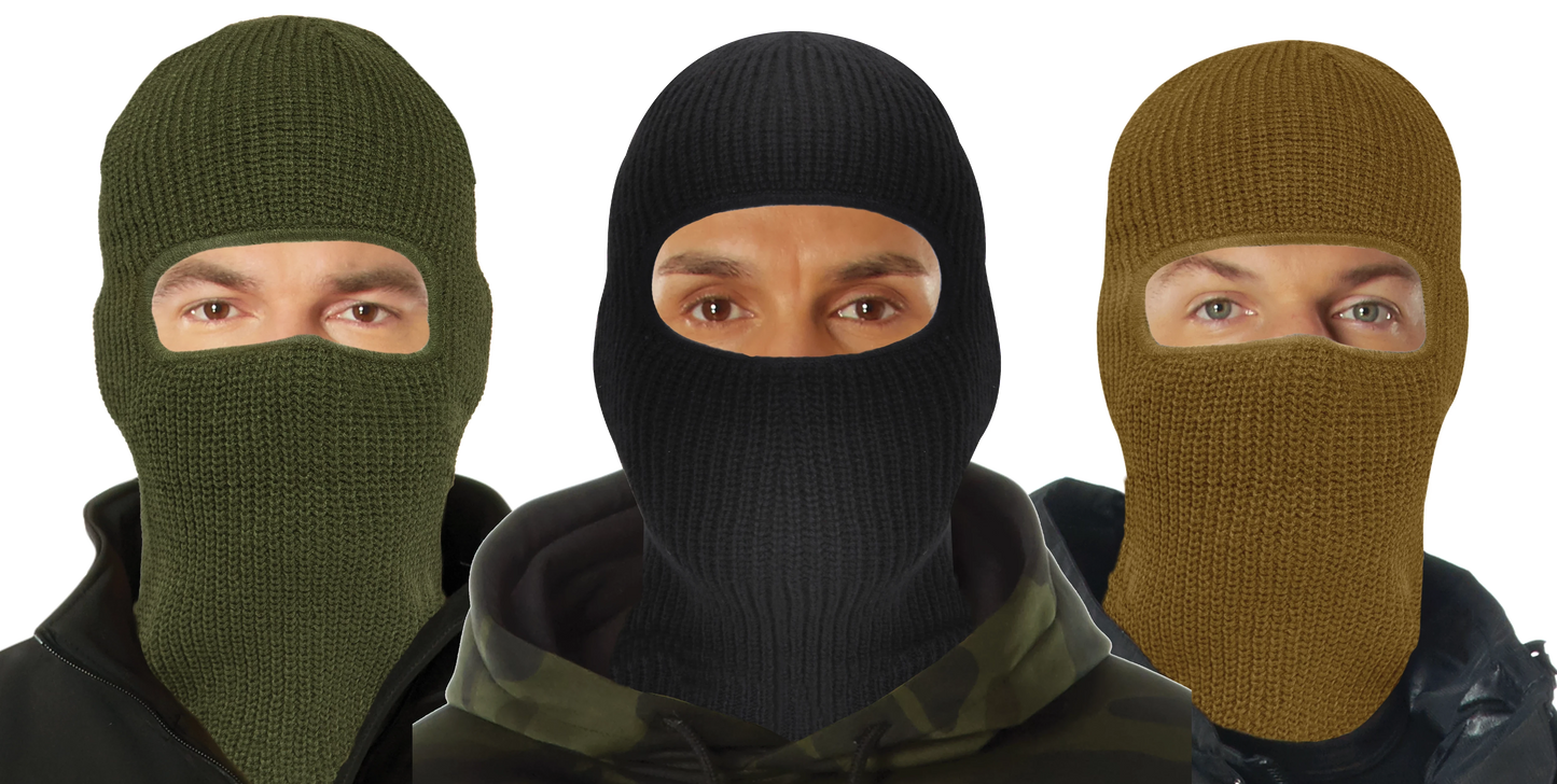 Fine Knit Acrylic One Hole Facemasks Winter Balaclava Ski and Snowboarding Hat