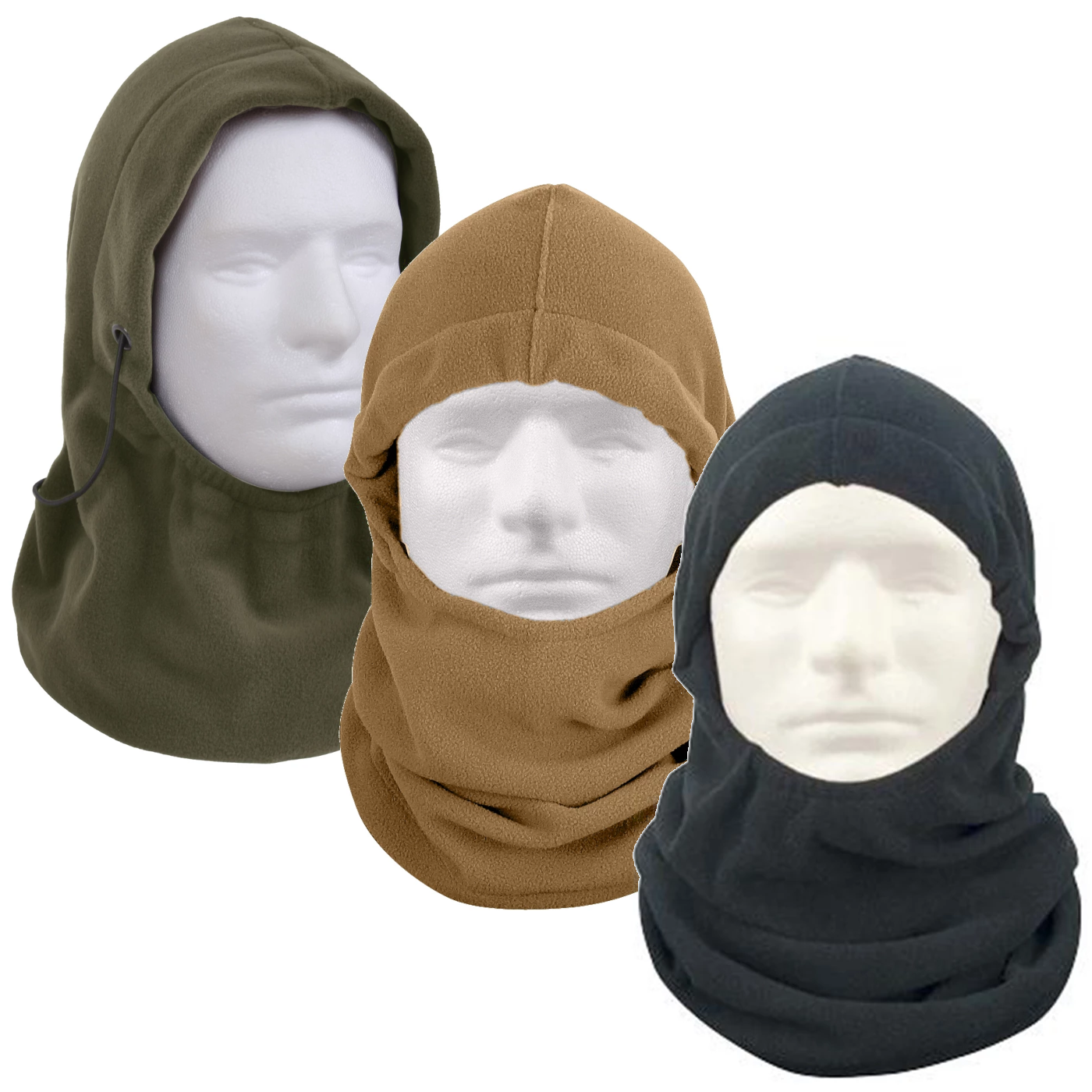 Polar Fleece Adjustable Balaclava Cold Weather Comfy Head & Neck Warmer