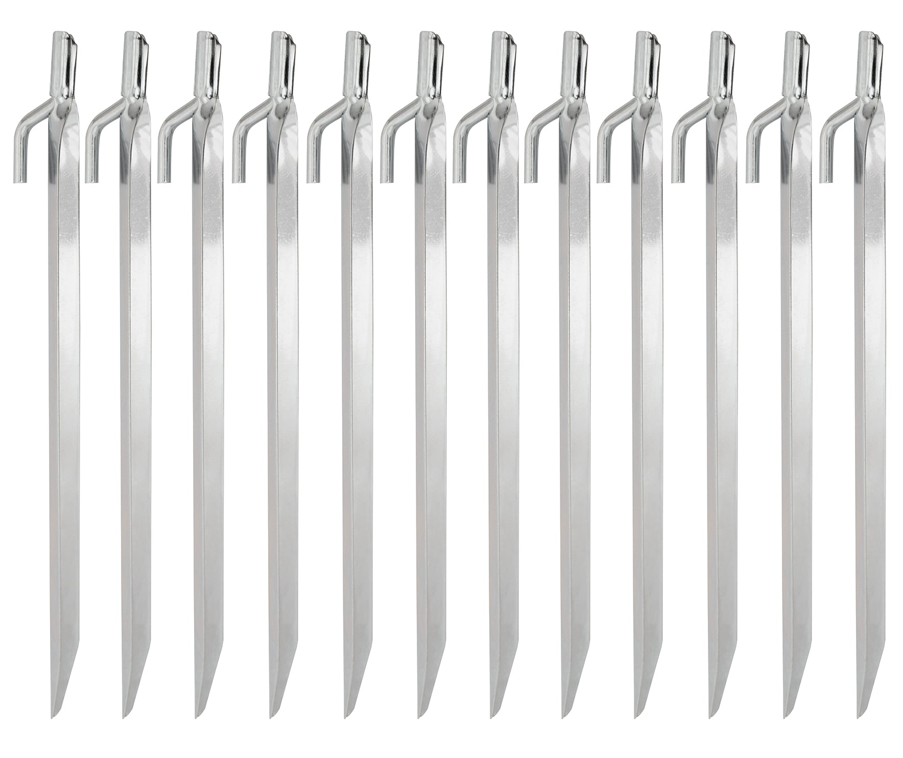 12 Inch Metal Tent Stakes 12 Pack - Heavy Duty Spikes