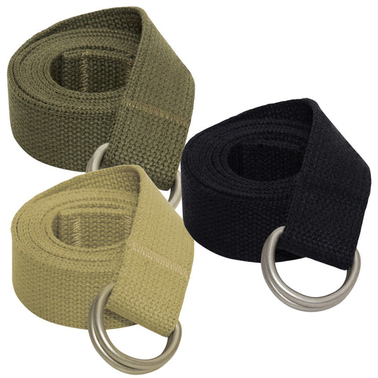 D-Ring Expedition Belt - Black, Khaki, Olive Drab