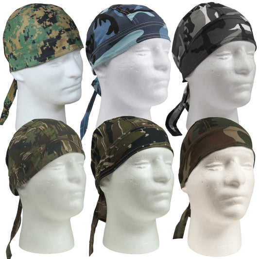 Headwraps - Camo Camouflage - All Colors - Do-Rag, Biker Bandana