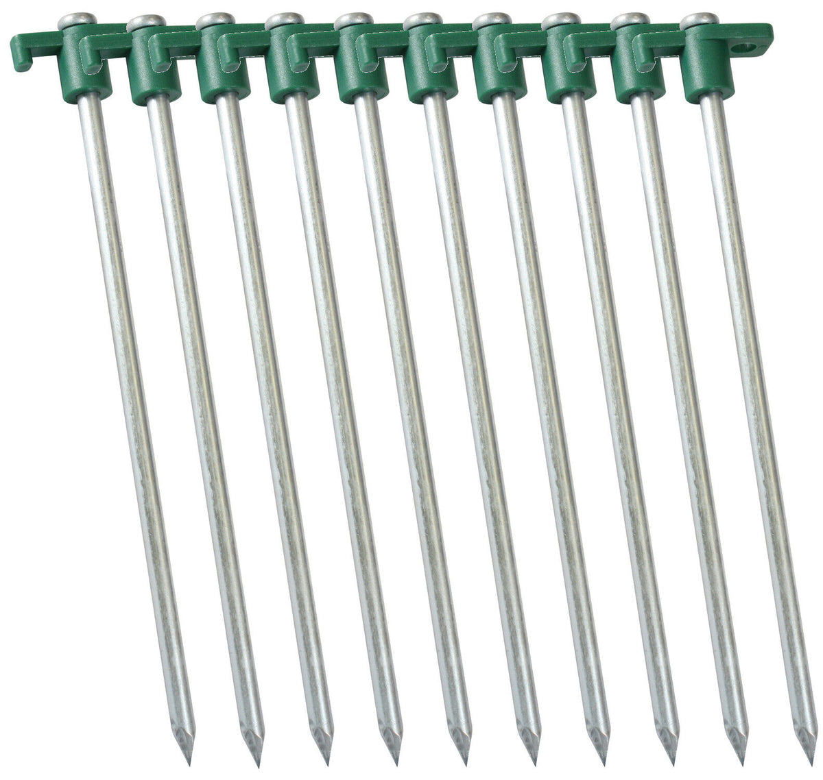 10 Inch Tent Stakes 10 Pack - Heavy Duty Nail Head Spike – Grunt Force