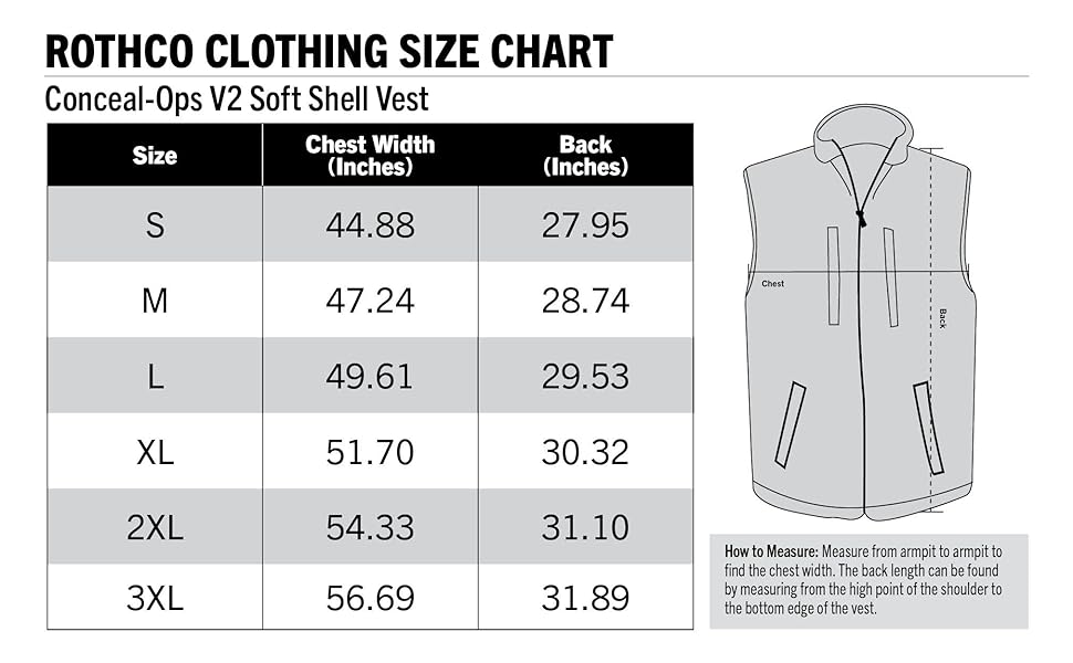 Rothco V2 Concealed Carry Soft Shell Vest - Men's Tactical CCW Vest